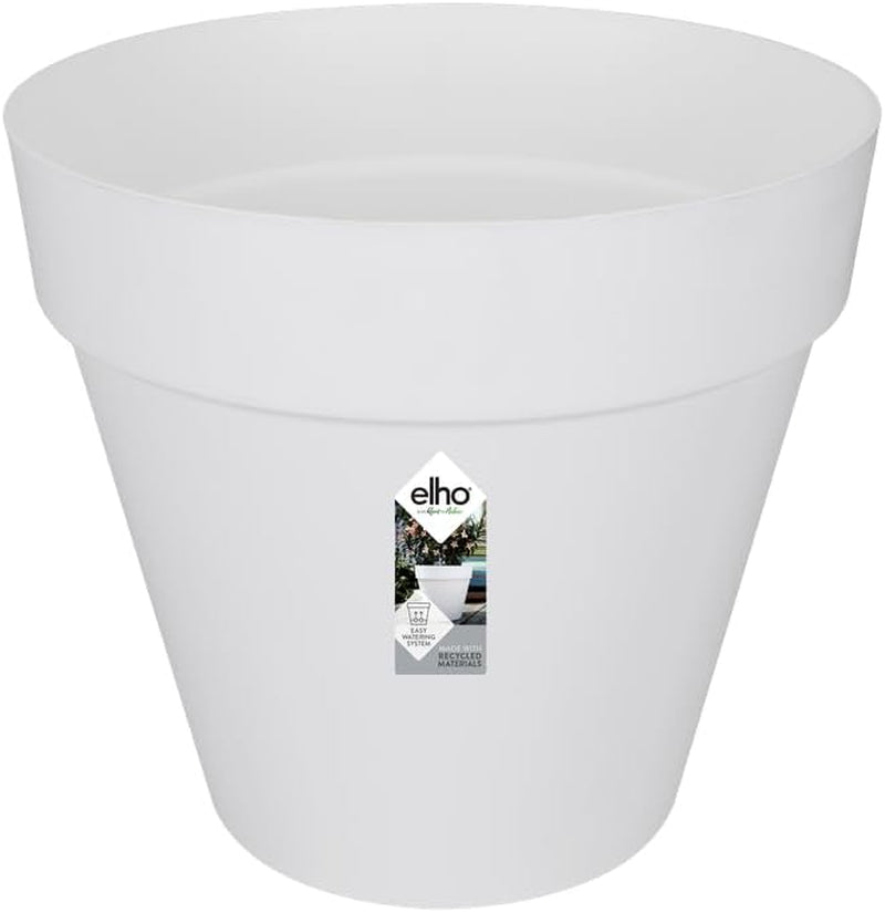elho Loft Urban Round 40 - Ghiveci de flori pentru exterior - Plastic 100% reciclat - Ø 38,5 x H 35,3 cm - Negru/Antracit