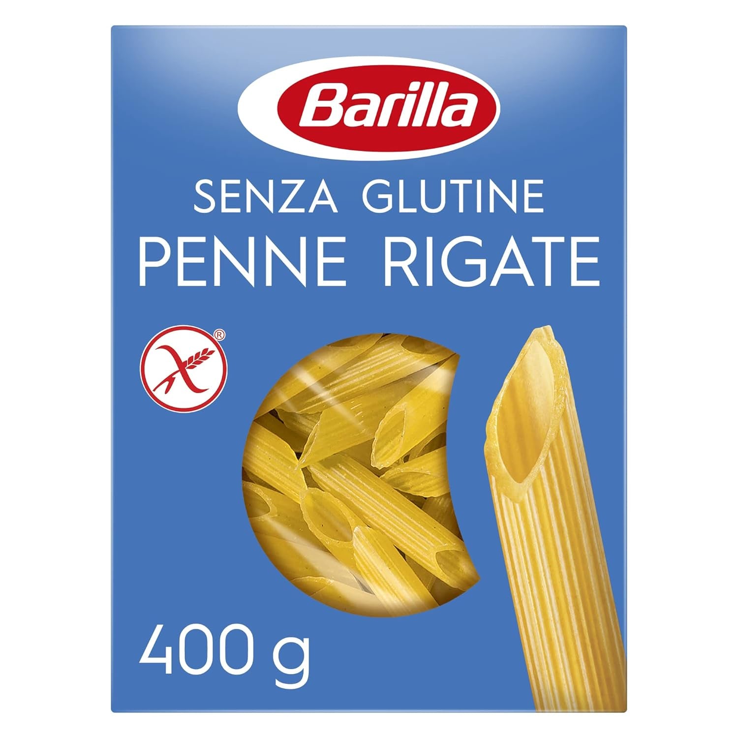 Pasta Penne Rigate Barilla sin gluten, elaborada con arroz y maíz – 1 paquete (1 x 400g)