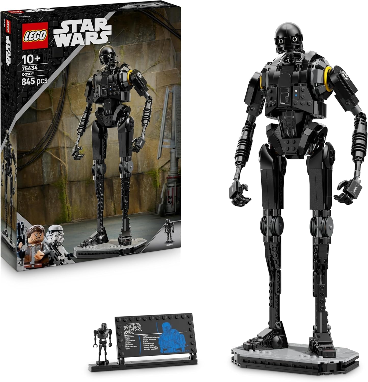 LEGO Star Wars 75434 Security Droid K-2SO - Construiește și expune figura, jucărie de construcție, model de colecție cu panou informativ - Cadou pentru băieți, fete și adulți fani Andor Seturi de constructie Besuche den LEGO-Store Titlu implicit