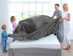 Utopia Bedding Pătură confortabilă din fleece [228X228 Cm, gri] Pătură moale, ușoară, caldă și pufoasă Pătură confortabilă și respirabilă pentru pat canapea canapea Paturi si Cuverturi Besuche den Utopia Bedding-Store