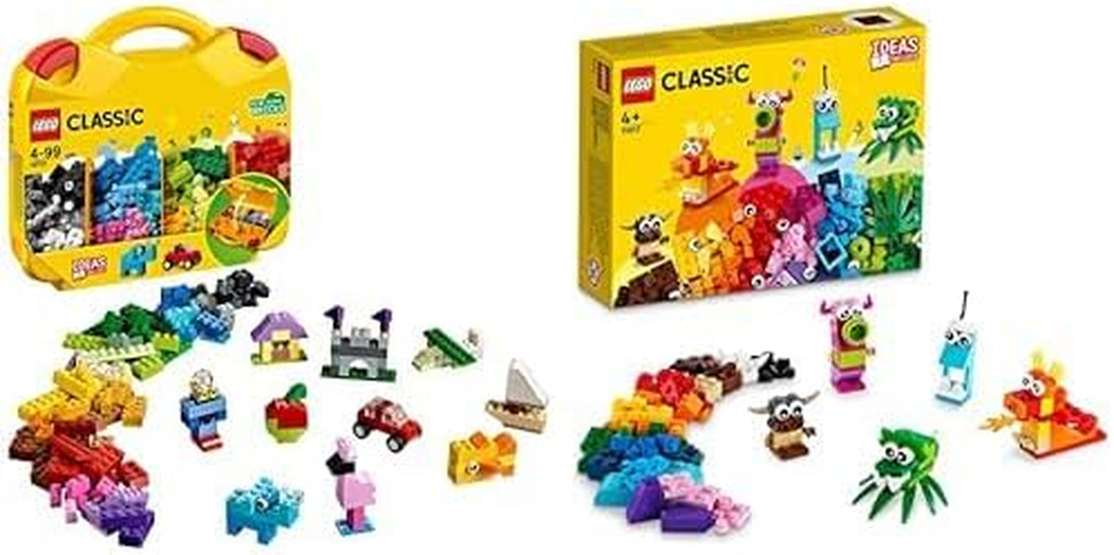 LEGO 10713 Classic Brick Starter Set - Sortarea culorilor cu cutie de depozitare, cadou creativ, jucărie pentru copii pentru fete și băieți de la 4 ani Seturi de constructie Besuche den LEGO-Store Pachet cu set creativ Jucării
