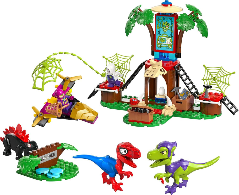 LEGO Marvel Enfrentamiento en la Casa del Árbol: Spidey-Rex vs. Gobby-Raptor, Set de construcción y juego de dinosaurios, Dinosaurio de juguete de regalo para niños y niñas mayores de 4 años, Spidey y sus superamigos 11200 Juegos de construcción Besuche den LEGO-Store