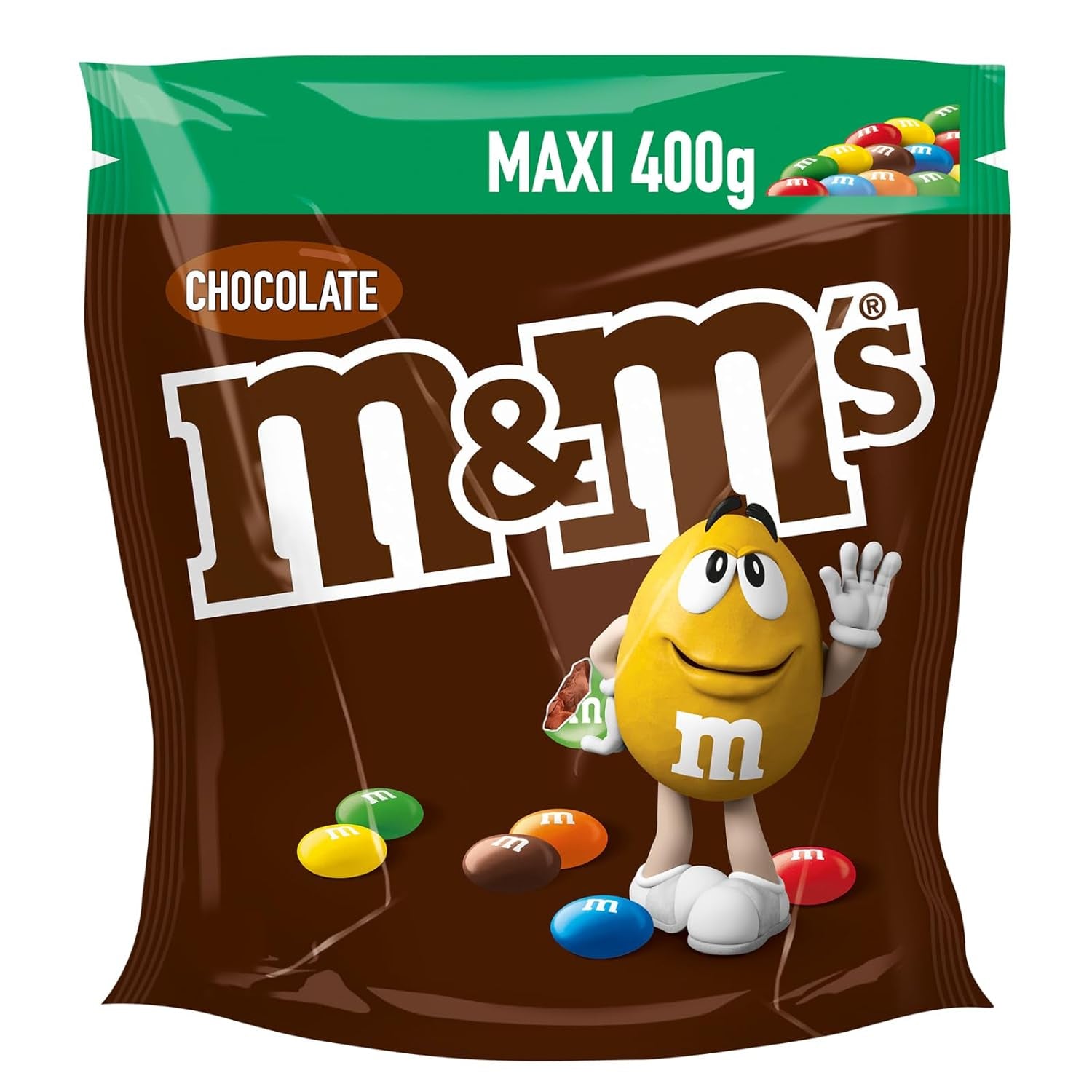 M&M'S Crujiente con pepitas de chocolate y núcleo crujiente Naty Shop Chocolate 400G