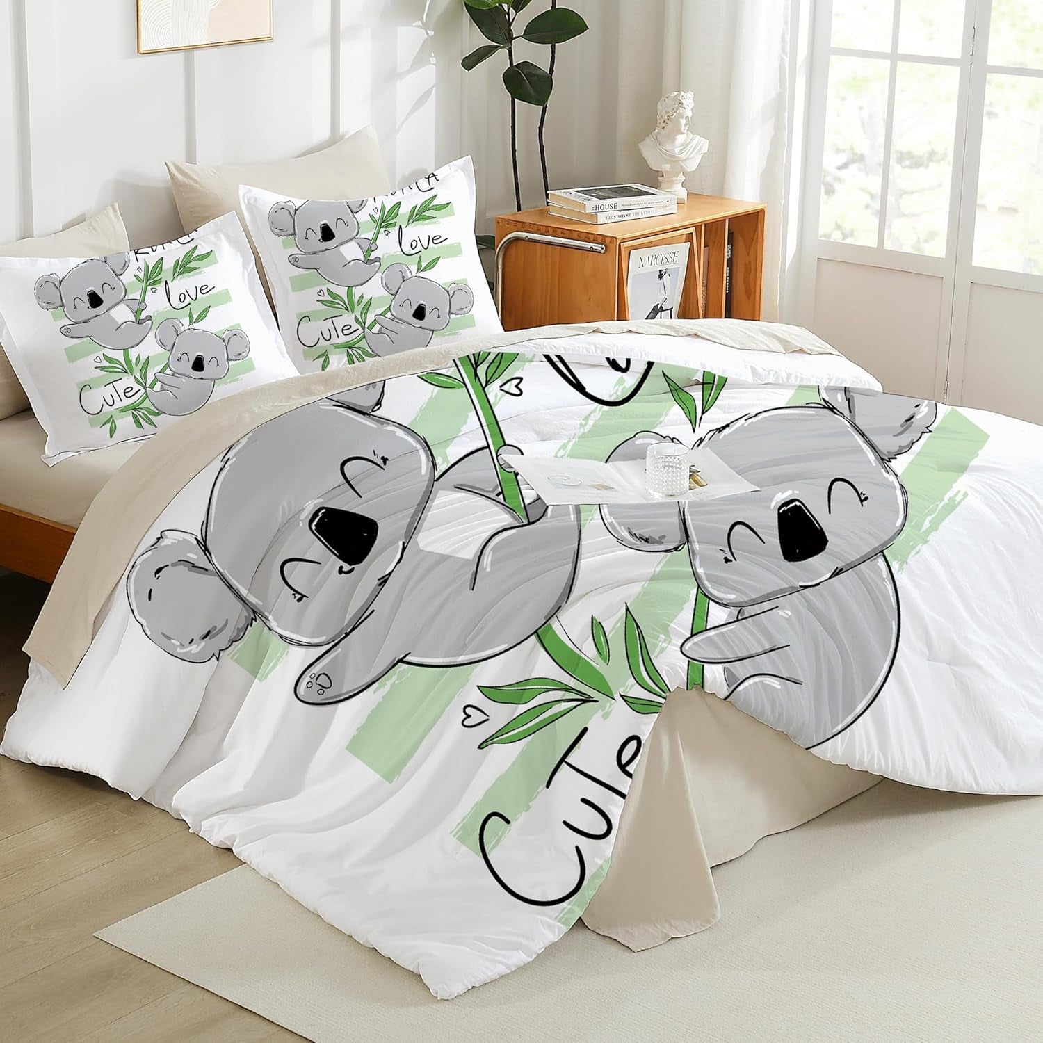 Ropa de cama infantil, varias medidas y varios personajes animados Ropa de cama infantil Naty Shop Koalas 135X200Cm+80X80Cm