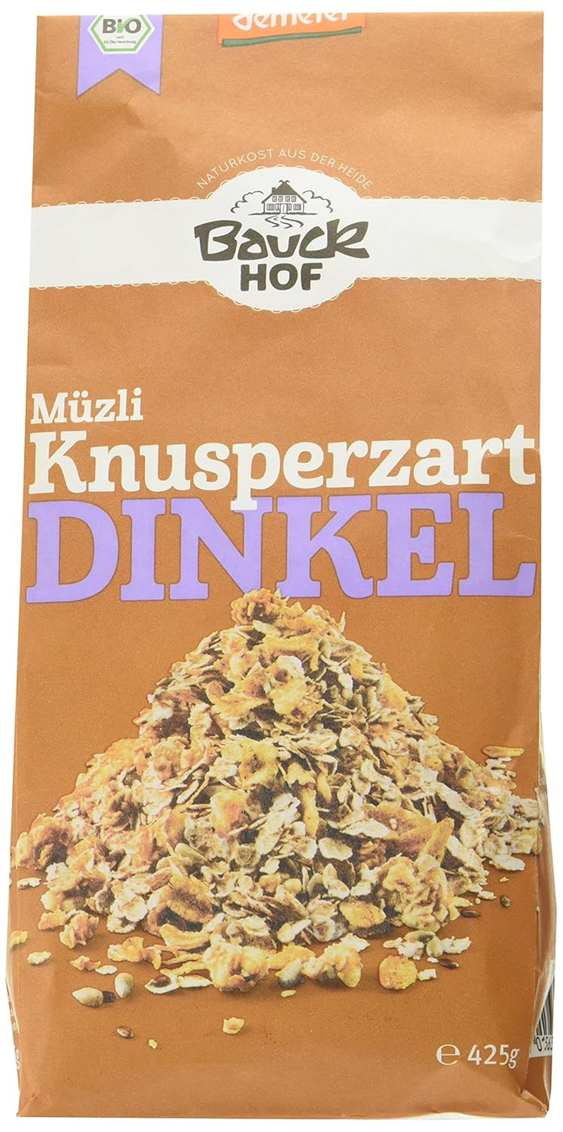 Muesli de espelta crujiente Hof (1 x 425 g) Paquete de 1