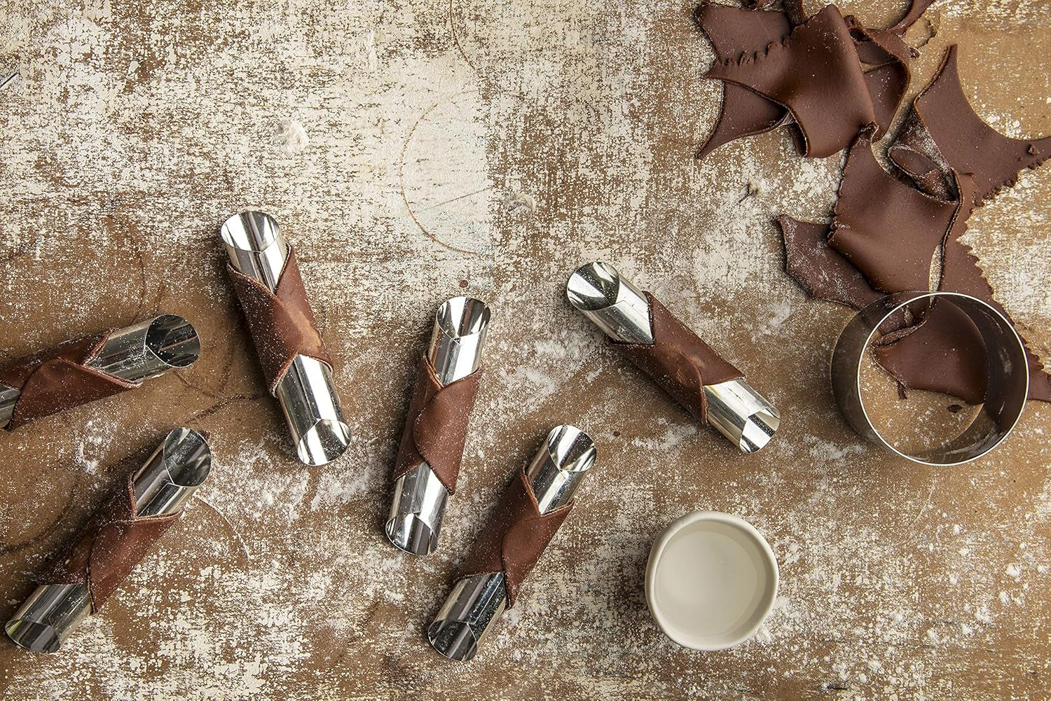 0060212 Cannoli Siciliani Metal 12x2 cm Pachet de 6