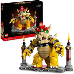 LEGO Super Mario The Mighty Bowser Kit de modelo 3D Conjunto grande de figuras móviles coleccionables que incluye plataforma de duelo Idea de regalo para fanáticos Decoración de la habitación 71411 Juegos de construcción Besuche den LEGO-Store Singur