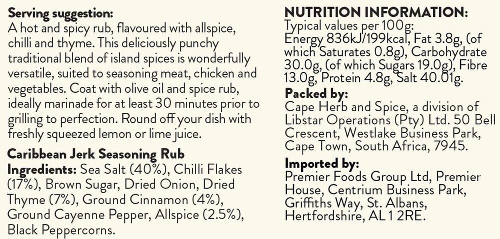 Rub Caribe Jerk, 100g