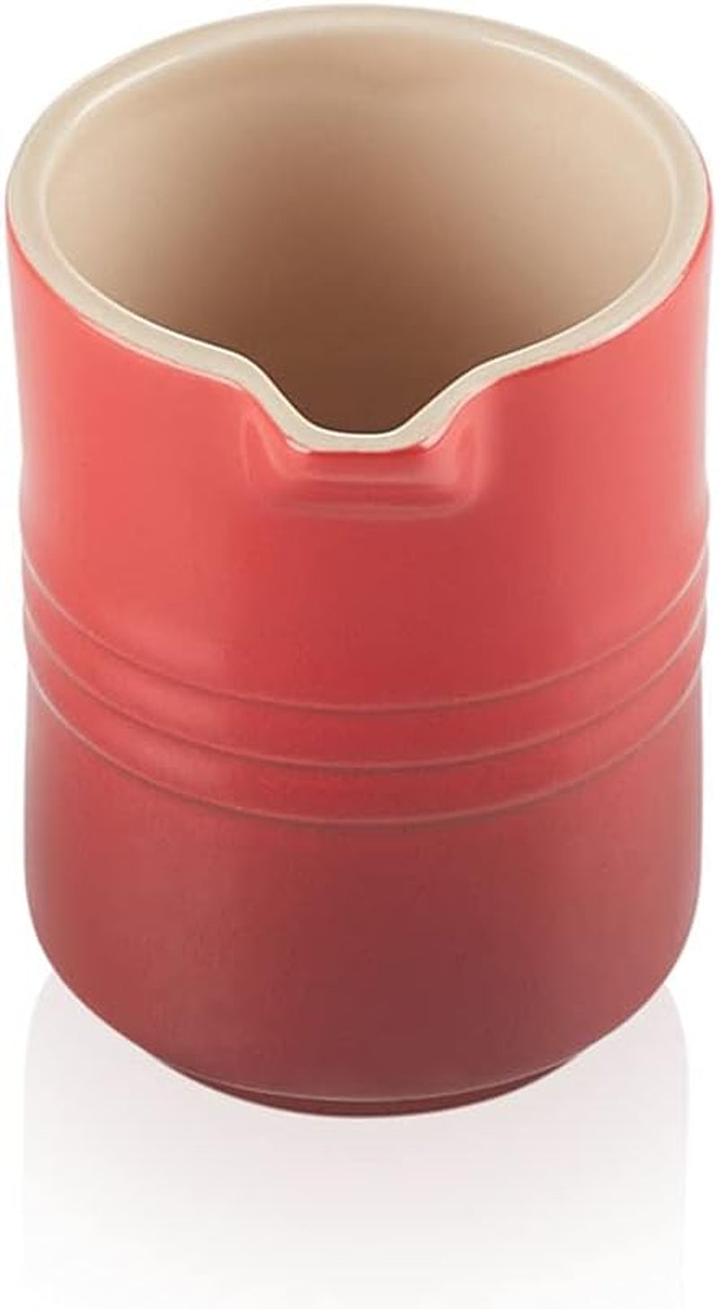 Cană de lapte din gresie Le Creuset, 150 ml, roșu cireș, 91051700060099