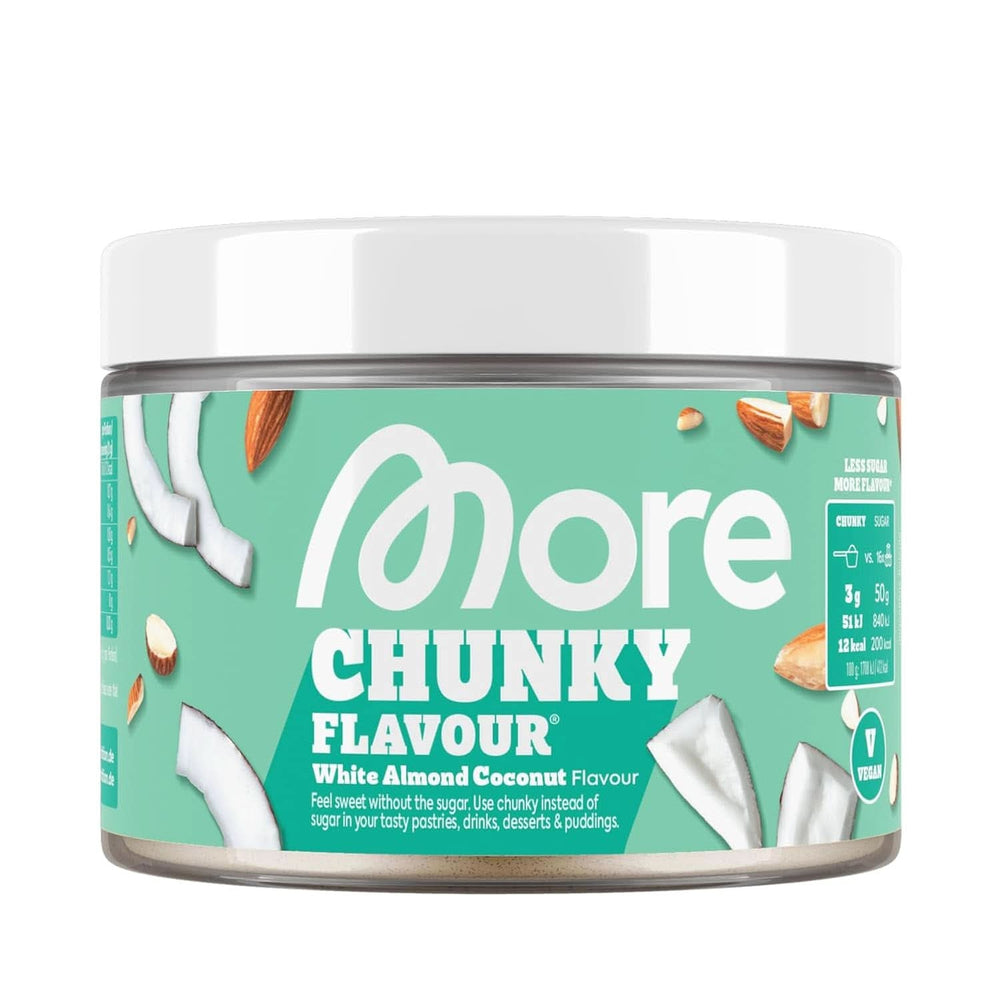 MÁS Sabor Chunky, Cheesecake de Arándanos, Aroma en polvo para endulzar con inulina y lactasa, 150 gramos Edulcorantes Naty Shop 250 G (1Er Pack) Almendra Blanca Coco