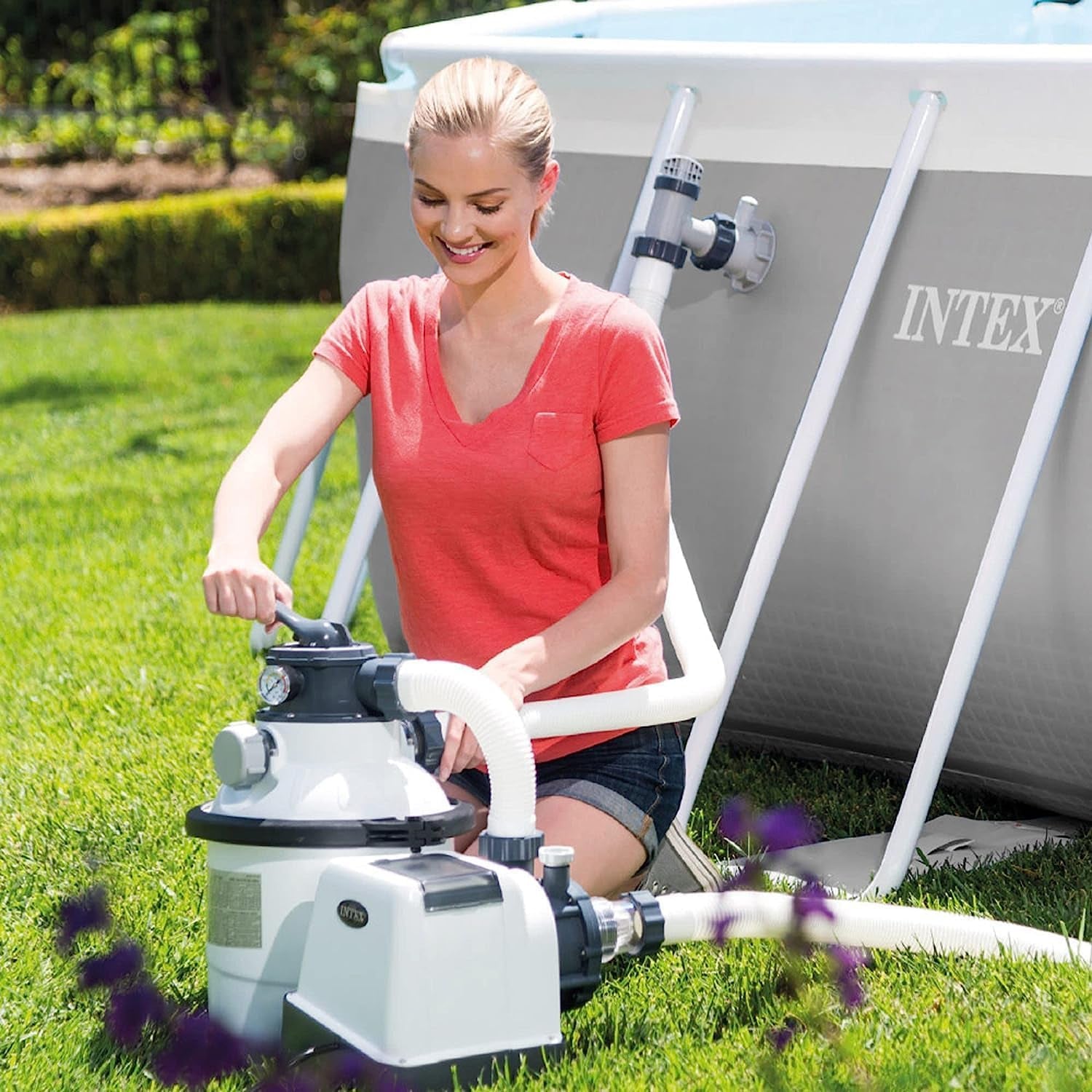 Depuradora de arena Intex Krystal Clear 7,9 m³ para piscinas de hasta 36.000 l 26646