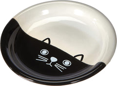 Katzen Keramik Milchschale FACE, Ø14 x 2 cm, 1 unidad