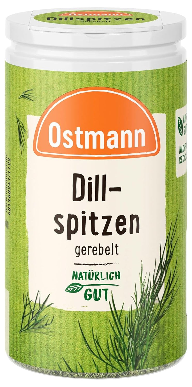 Ostmann Gewürze - Cinturón de cultivo para eneldos | Ideal para ensalada de patatas, platos de pescado y salsa de mostaza 12,5 g en der Streudose