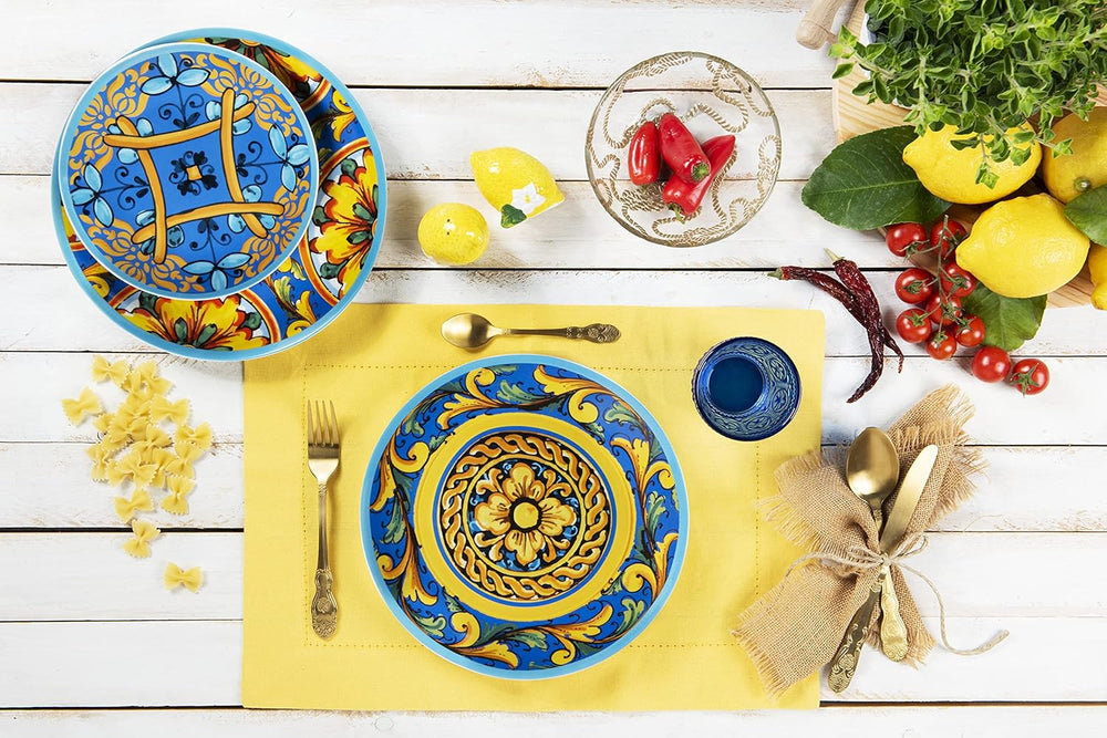 Excelsa Trinacria Teller-Set, 18-teilig, Porzellan und Keramik