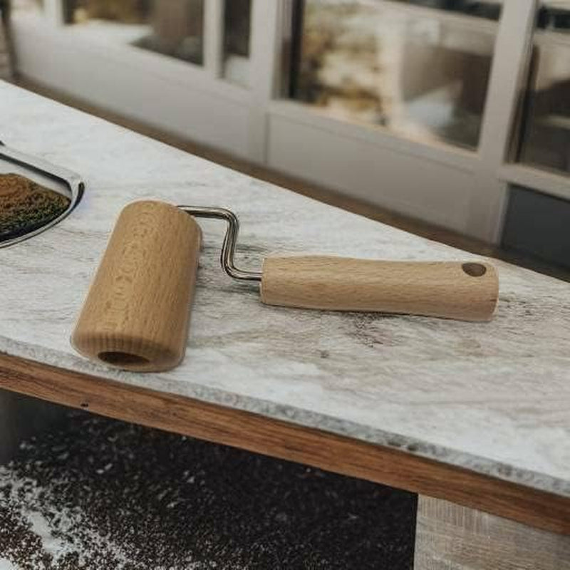 Fackelmann Nudelholz/Teigroller, Holz, 17 x 6,5 x 4 cm, Marrón