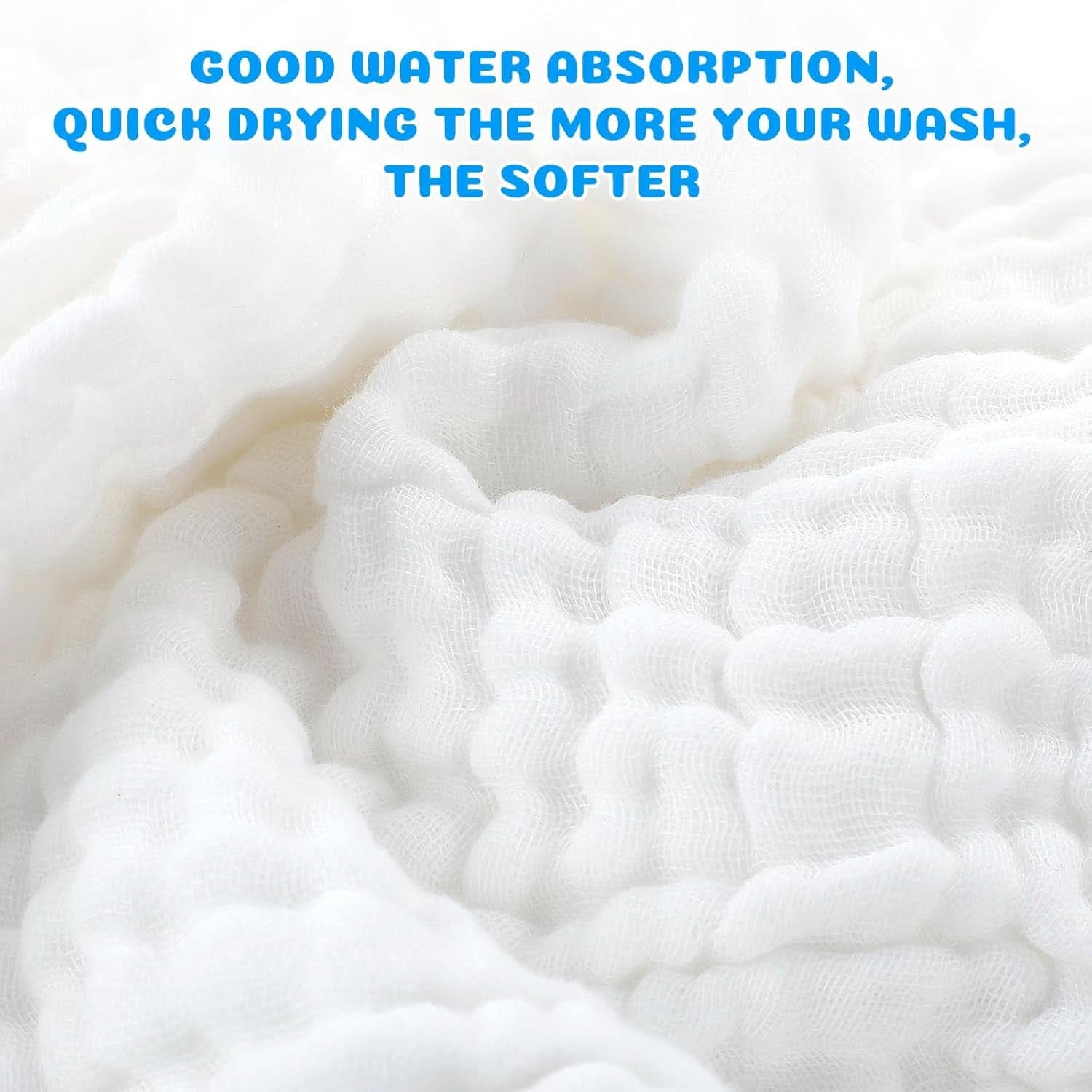 EXTSUD toallitas bebe, pack de 10 toallitas bebe muselina Madre e Niño Naty Shop