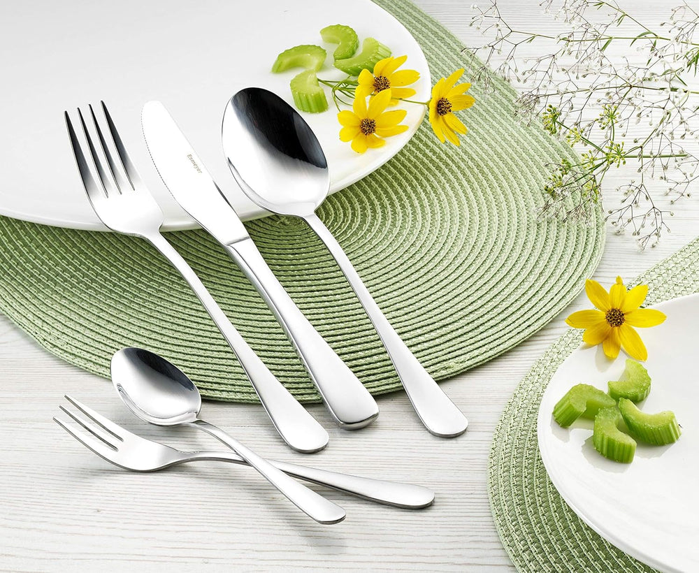 Juego de Cubiertos Sylvia Fabricado en acero inoxidable 18/0 Pulido 30 piezas Cocina Naty Shop