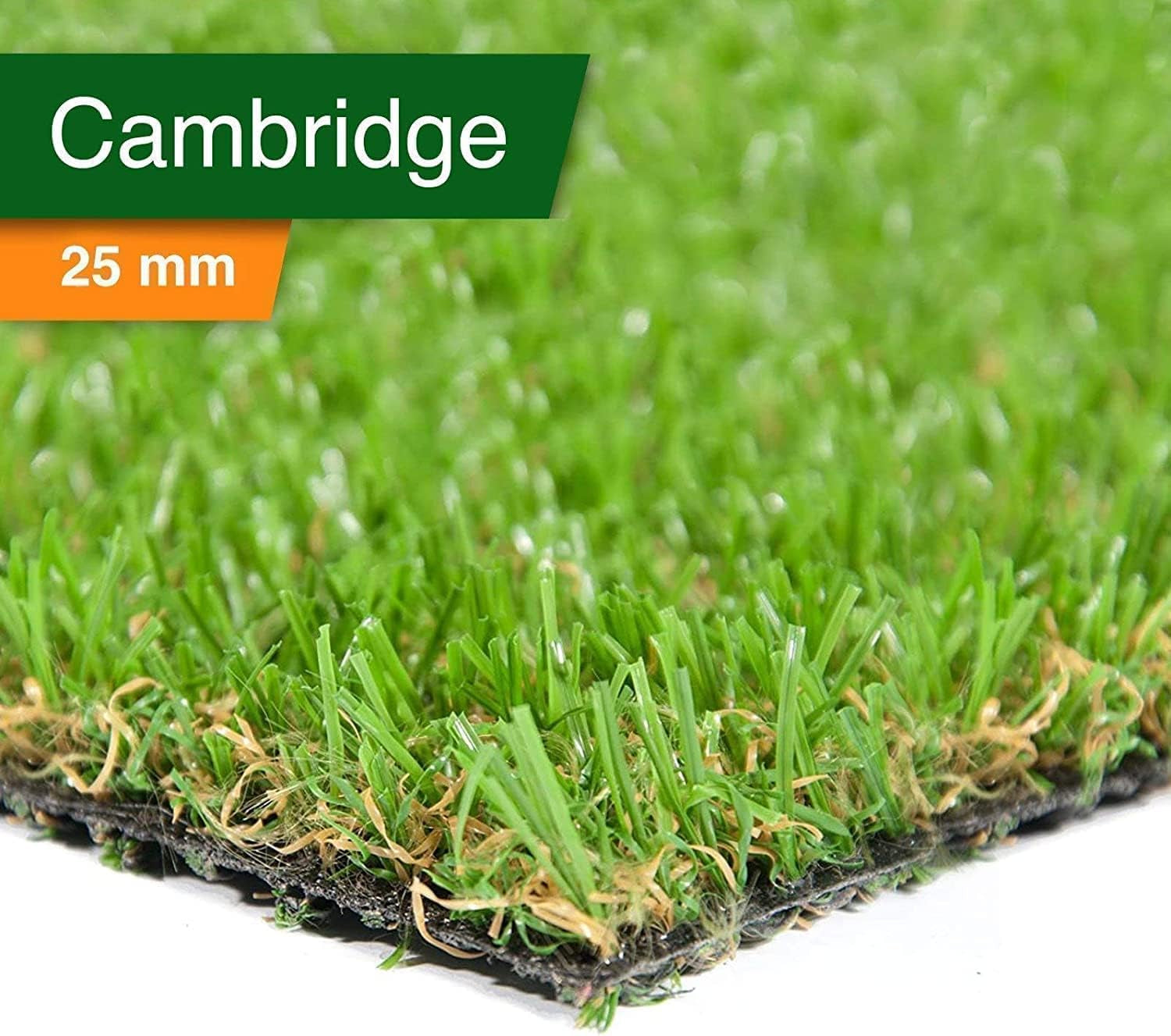 Floordirekt Kunstrasen Cambridge | Rasenteppich | Rollrasen | Polhöhe: 25 Mm | Robust & Uv-Stabil | Kunststoffrasen | Garten-Rasen | Rasen Für Balkon, Terrasse & Garten (50 X 50 Cm)