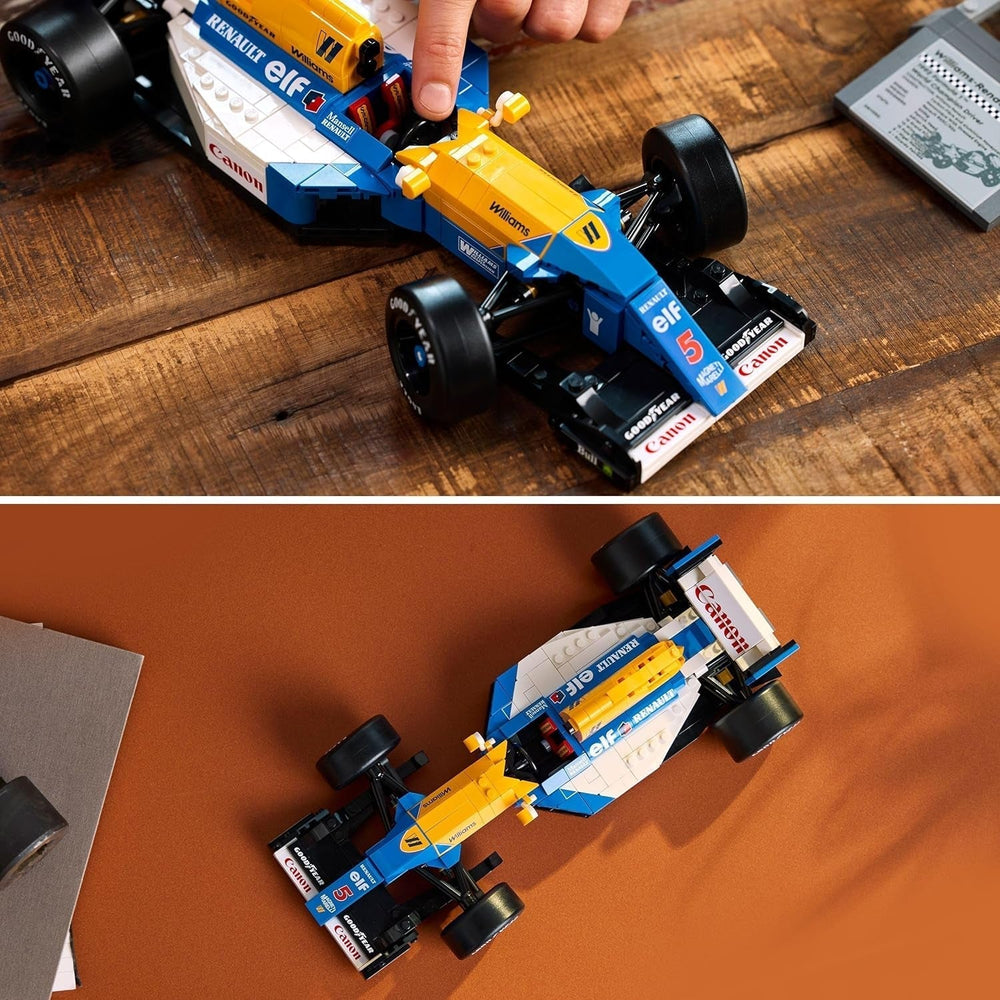 LEGO Icons Williams Racing FW14B con Nigel Mansell - Set de modelo de auto F1 con minifiguras de pilotos de carreras para coleccionar - Decoración de escritorio con soporte - Regalo para adultos y adolescentes fanáticos de los deportes de motor 10353 Juegos de construcción Besuche den LEGO-Store