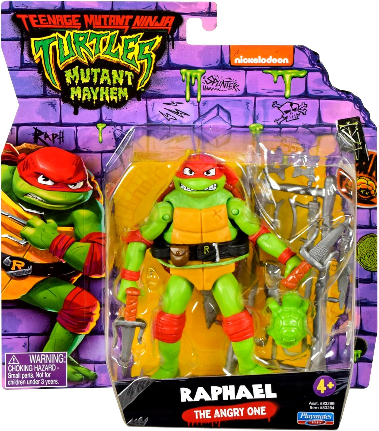 Tortugas NINJA TEENAGE MUTANT - Figura Raphael Base Figuras de acción Naty Shop