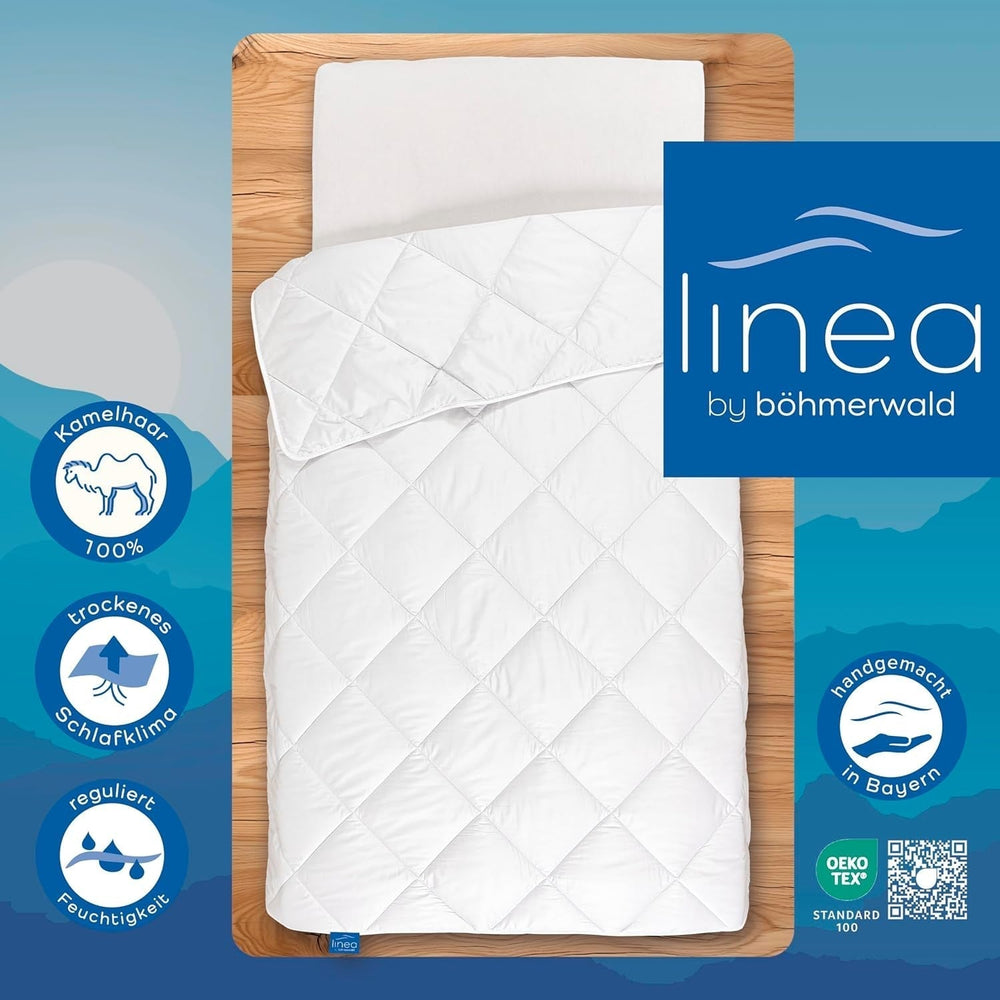 Edredón exclusivo, camel, blanco, 135 X 200 cm Edredones y edredones Naty Shop