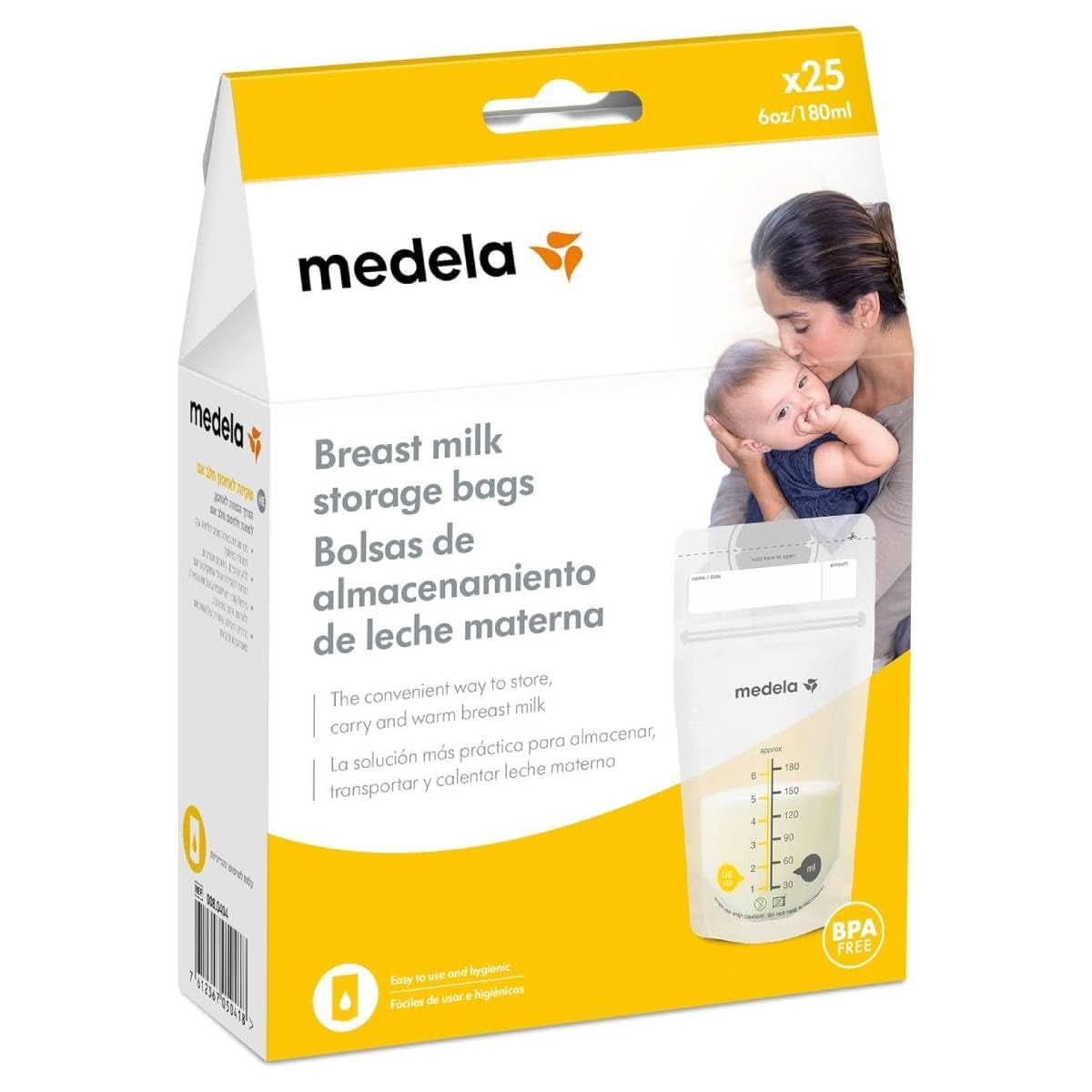 Bolsas de almacenamiento de leche materna Medela 25 unidades, aprox. 200 ml, blanco Accesorios Alimentación y Lactancia Baby Naty Shop 25 bolsitas