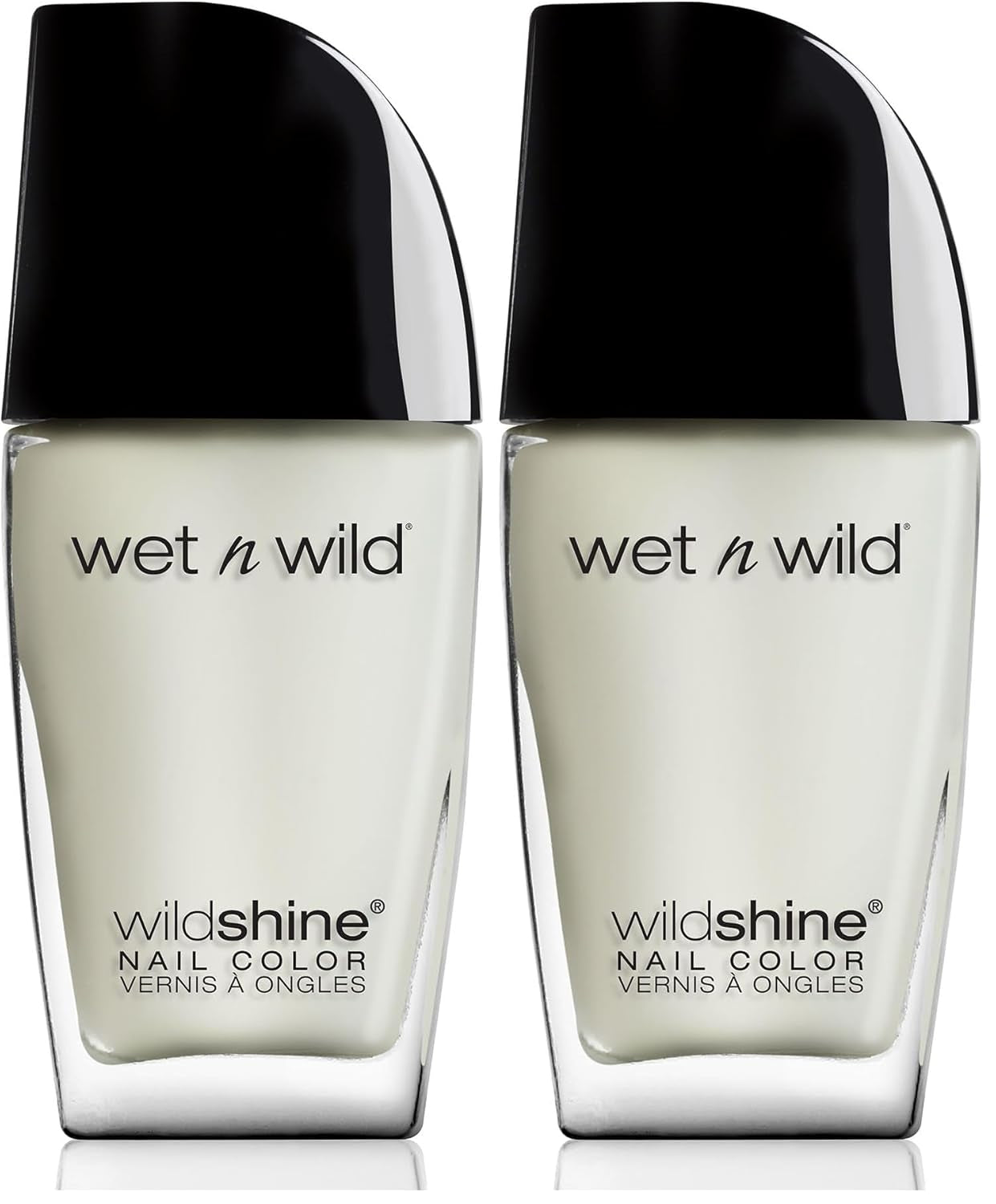 Wet n Wild Wild Shine Esmalte de uñas, formaldehído, tolueno, libre de ftalatos, fórmula de secado rápido de larga duración, capa superior mate (paquete de 2)