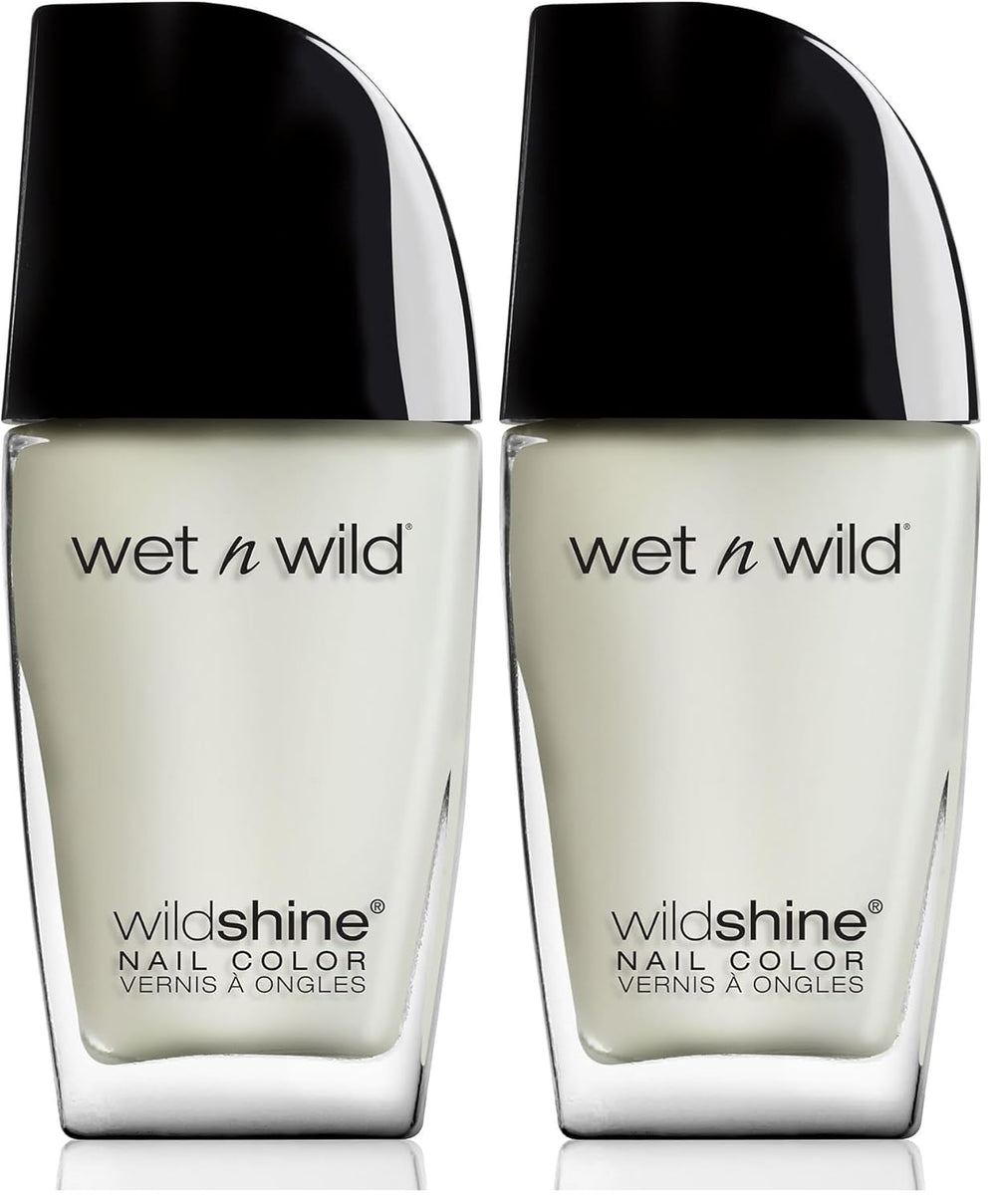 Wet n Wild Wild Shine Esmalte de uñas, formaldehído, tolueno, libre de ftalatos, fórmula de secado rápido de larga duración, capa superior mate (paquete de 2)
