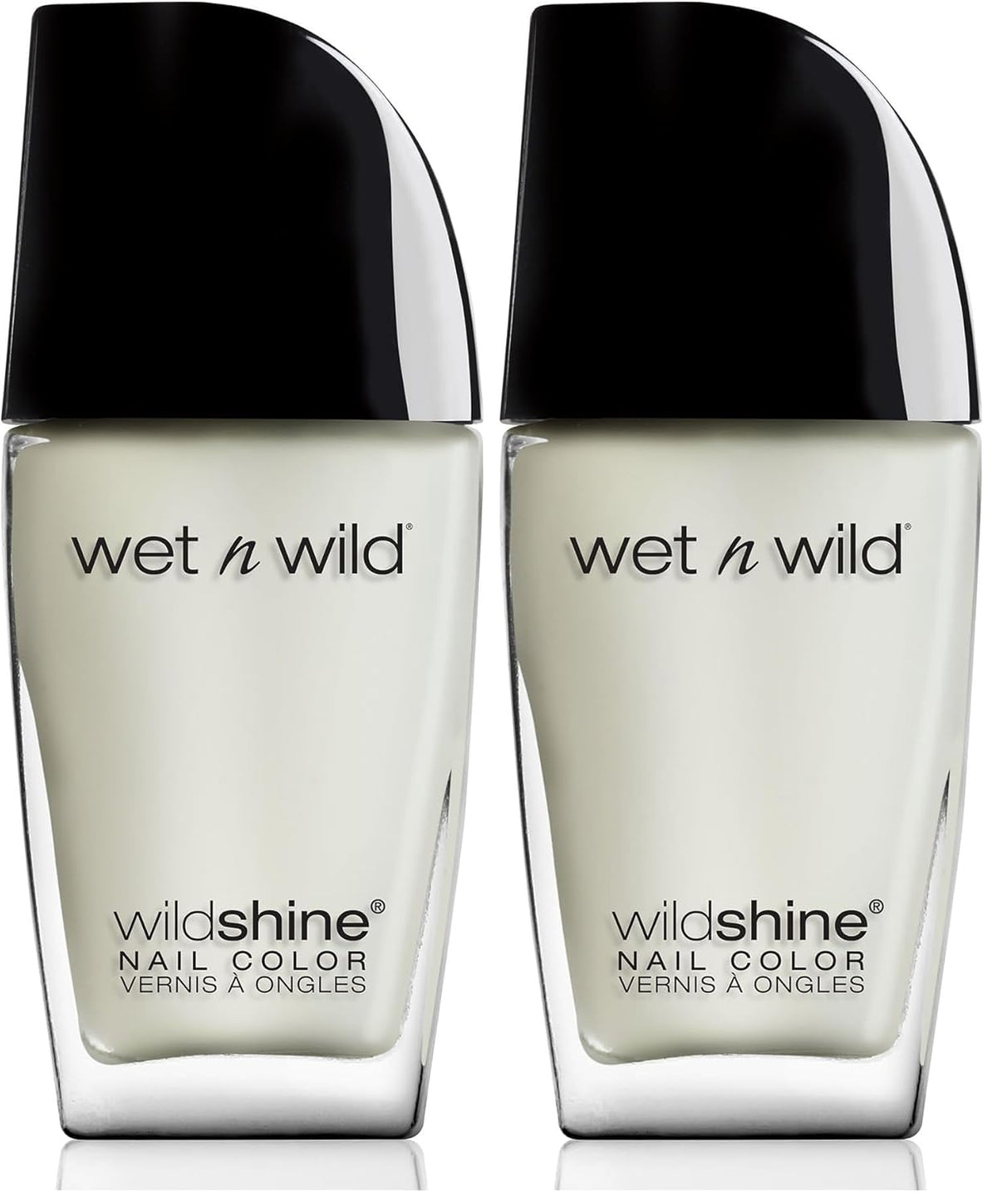 Wet n Wild Wild Shine Esmalte de uñas, formaldehído, tolueno, libre de ftalatos, fórmula de secado rápido de larga duración, capa superior mate (paquete de 2)