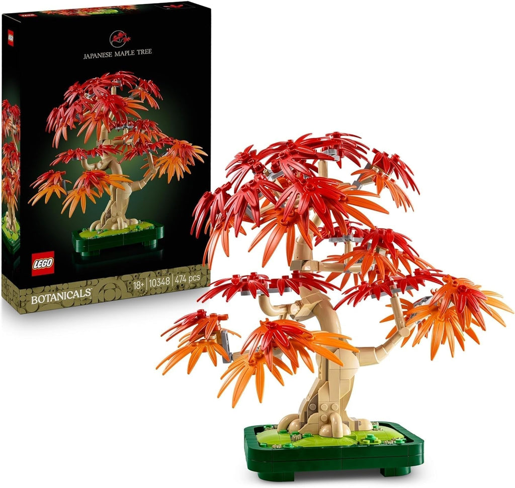 LEGO Botanicals Arțar roșu japonez - Arbore Bonsai - Kit plantă artificială cu frunze roșii și portocalii, plus bol - Decor pentru casă - Idee cadou pentru adulți - 10348 Seturi de constructie Besuche den LEGO-Store Titlu implicit