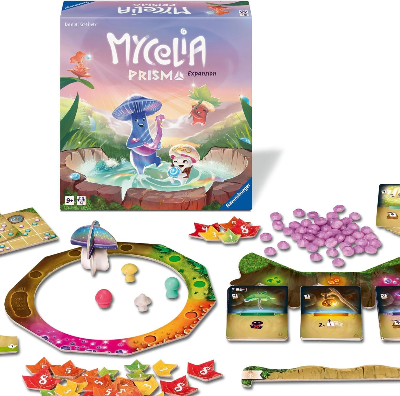 Ravensburger 27489 - Mycelia - Joc de construire a pachetelor de cărți pentru familii, joc de societate pentru adulți și copii cu vârsta de 9 ani și peste - joc de strategie simplu pentru 1-4 jucători