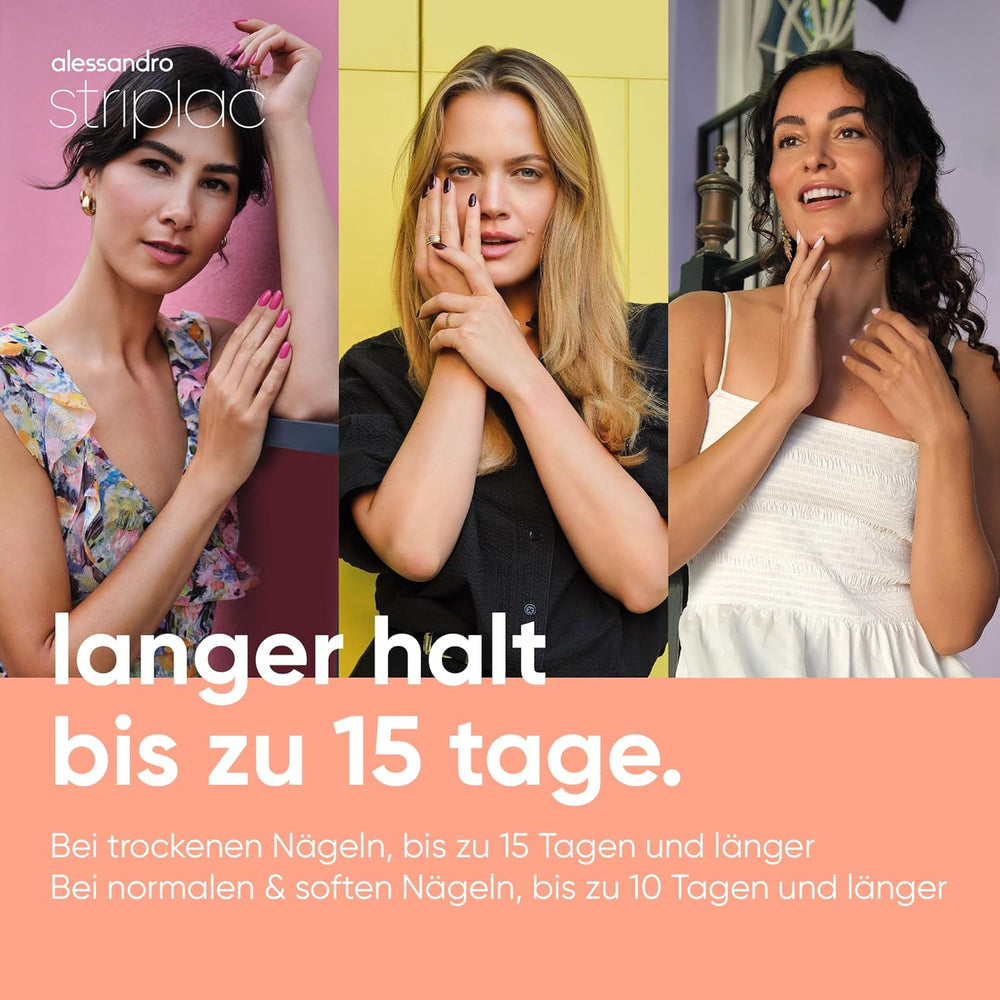 alessandro Striplac UV Top Coat Shimmer - Uñas brillantes y resistentes a los arañazos hasta 15 días - Puede usarse con o sin tinte - Tecnología de eliminación suave - Vegano - Plata, Transparente, 6,5 ml