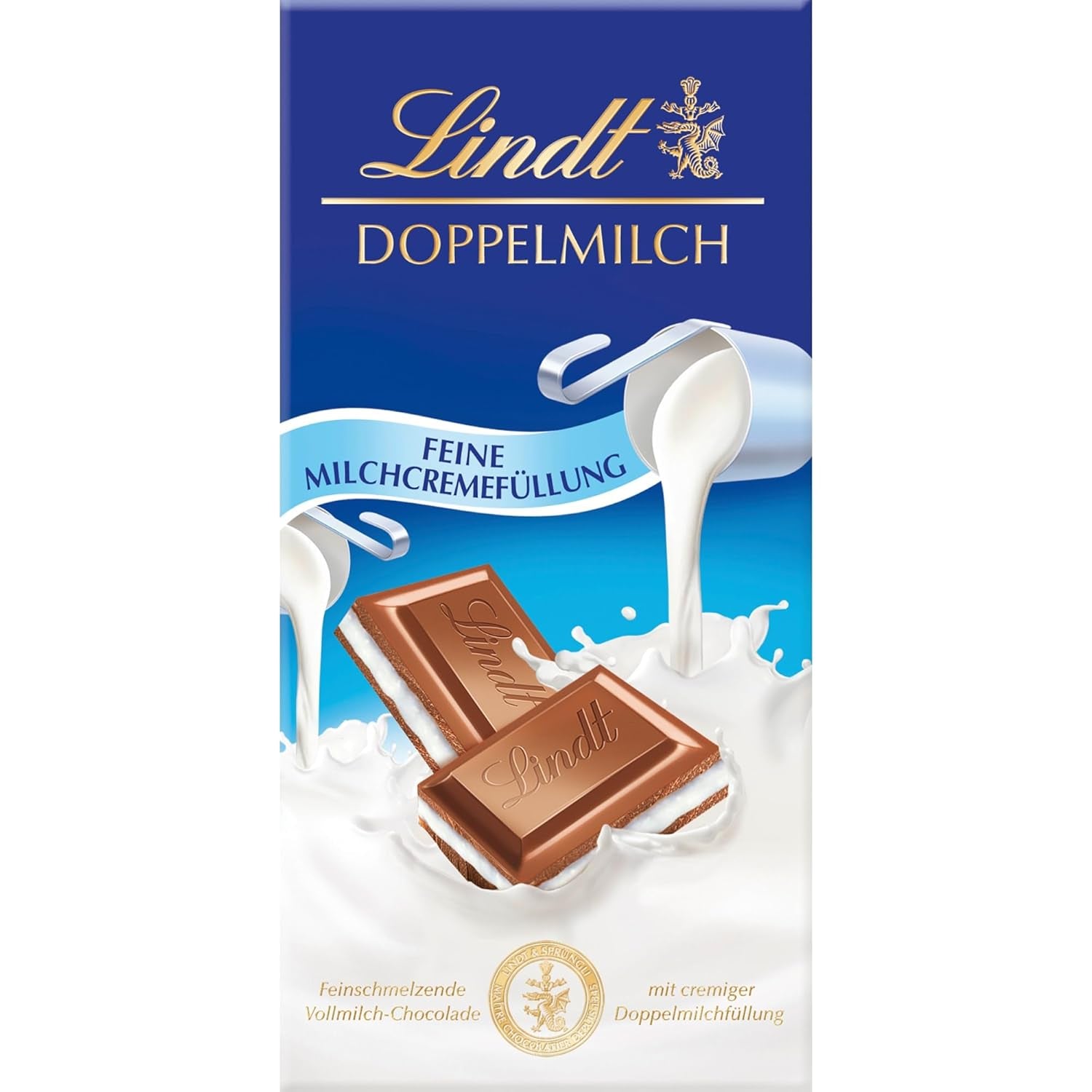 Chocolate Lindt | Barra de chocolate con leche y avellanas | 100g | Suave chocolate con leche derretido con crujientes trozos de avellana | Barra de chocolate