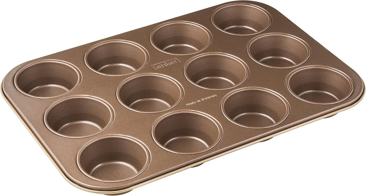Zenker, molde para muffins diámetro Ø 7 cm, MOJAVE ORO Moldes y bandejas para horno Naty Shop