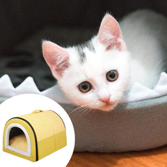 Katzenhöhle | Katzenhaus für Draußen Winterfest | Katzenhöhle Outdoor für Katzen | Katzenbett Höhle Katzenhaus Mit Abnehmbarem Waschbarem Matte | Wasserdichtes Wetterfestes Katzenbett Innen Draußen