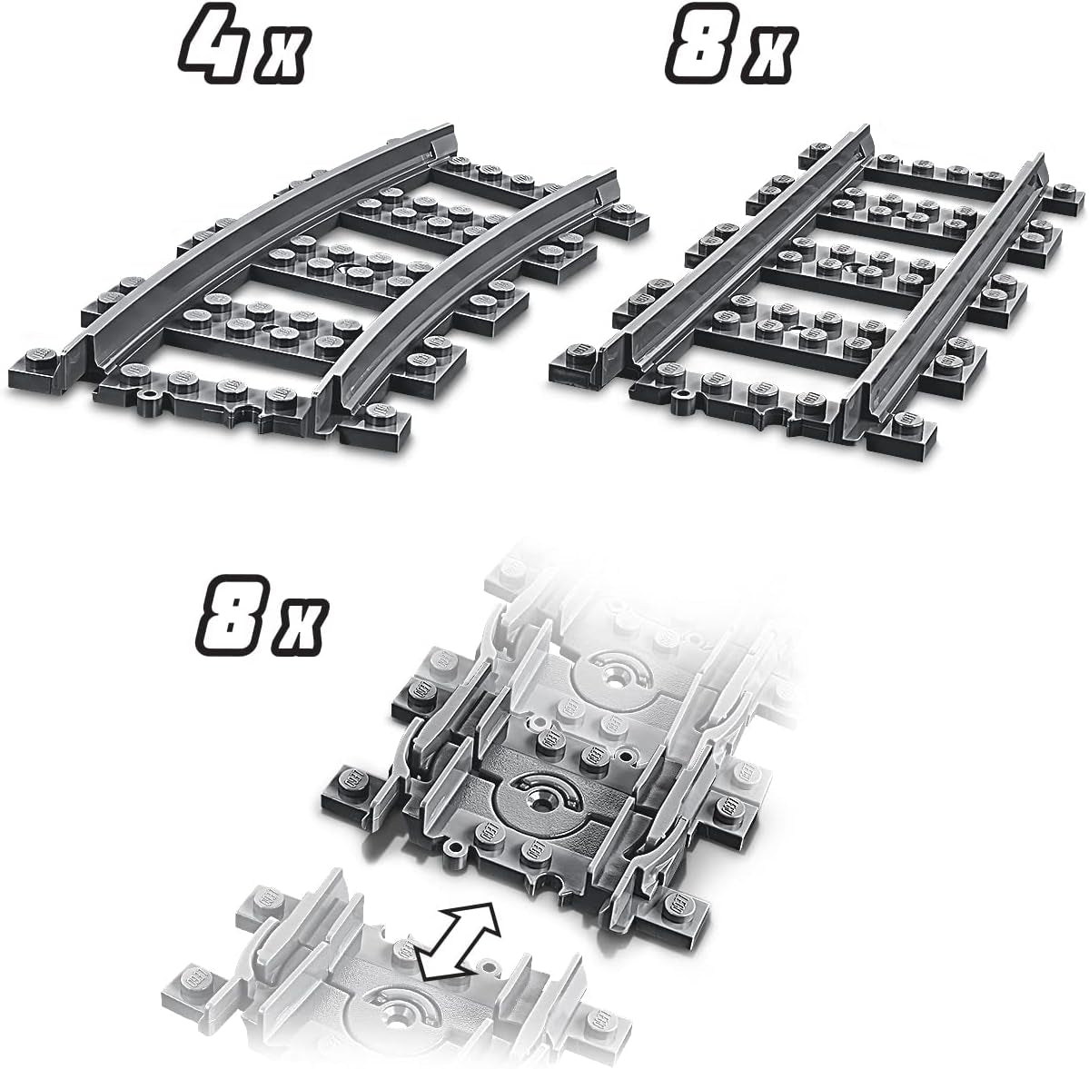 LEGO 60205 City Tracks Set de Expansión de 20 Piezas para Niños Set de Juguetes para Niños y Niñas Juegos de Construcción Besuche den LEGO-Store