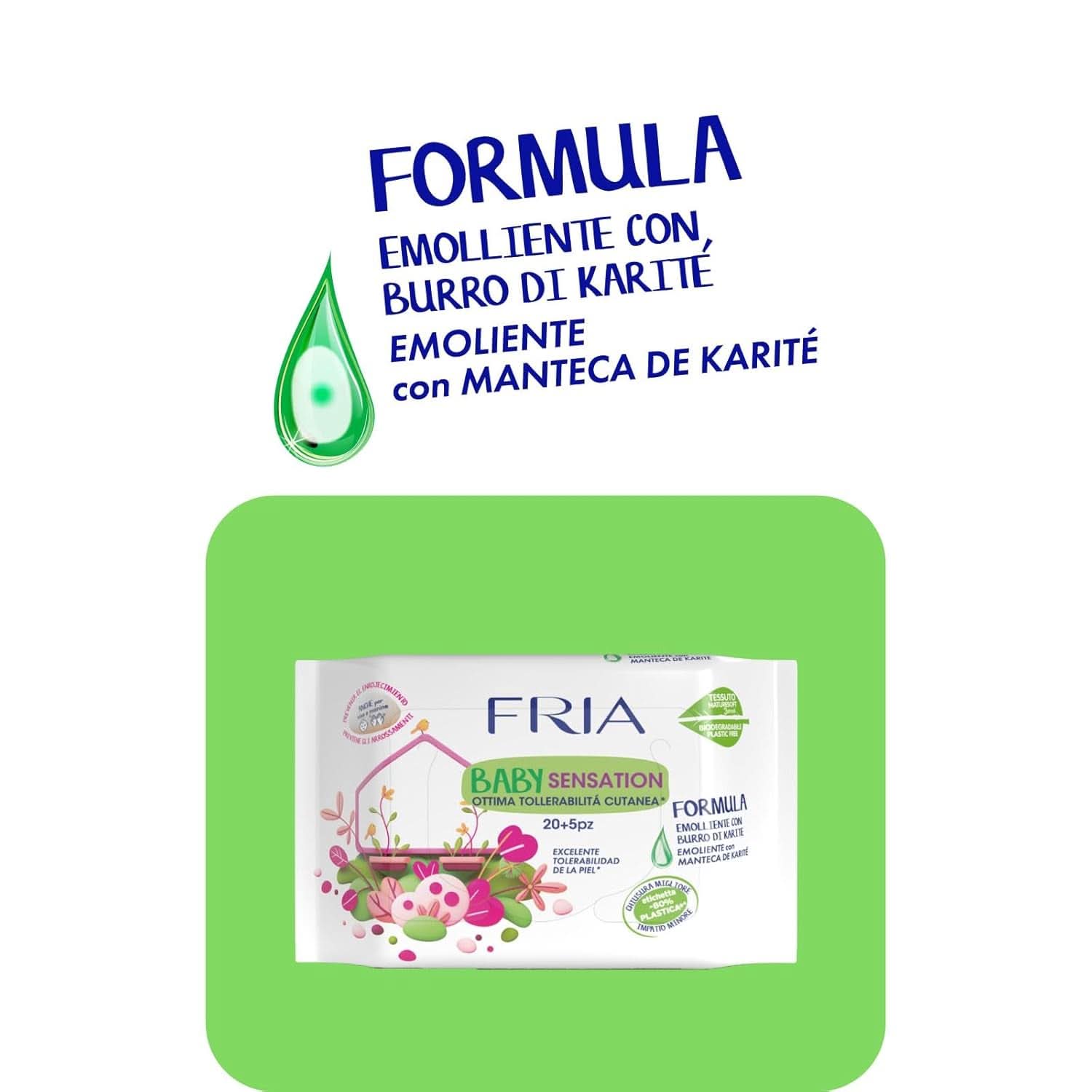 Toallitas limpiadoras Fria Baby Sensation Toallitas húmedas para bebés Naty Shop