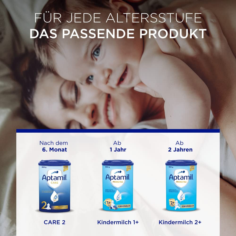 Aptamil Care 2 - Leche de continuación a partir de los 6 meses, con Omega 3 y 6, DHA y ARA, sin aceite de palma, papilla, leche en polvo, 1 x 800 g (paquete de 3)