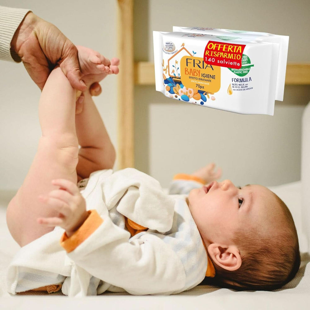 Toallitas húmedas, pack de 2 (2 x 72 toallitas) Toallitas húmedas para bebés Naty Shop