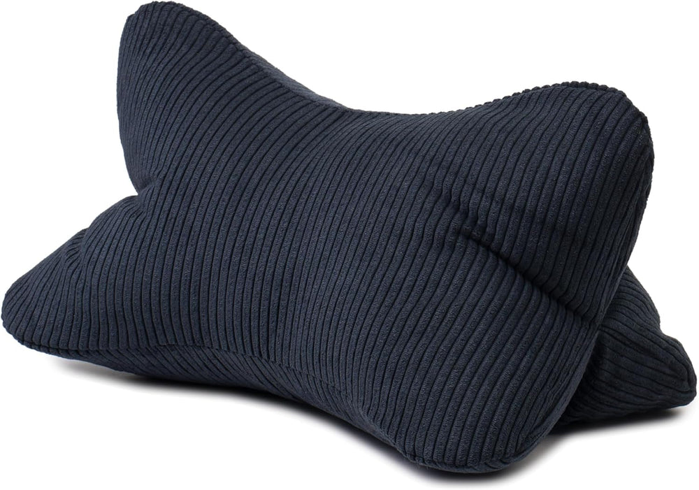 Gözze - Pernă de citit Capri, pernă de gât cu aspect fin de catifea reiată, pernă de citit și relaxare pentru gât și spate, 40 x 25 cm - Liliac