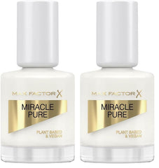 Max Factor Miracle Pure Nail Color 155 Leche de Coco Vegano Esmalte de uñas de secado rápido y larga duración 12 ml (paquete de 2)