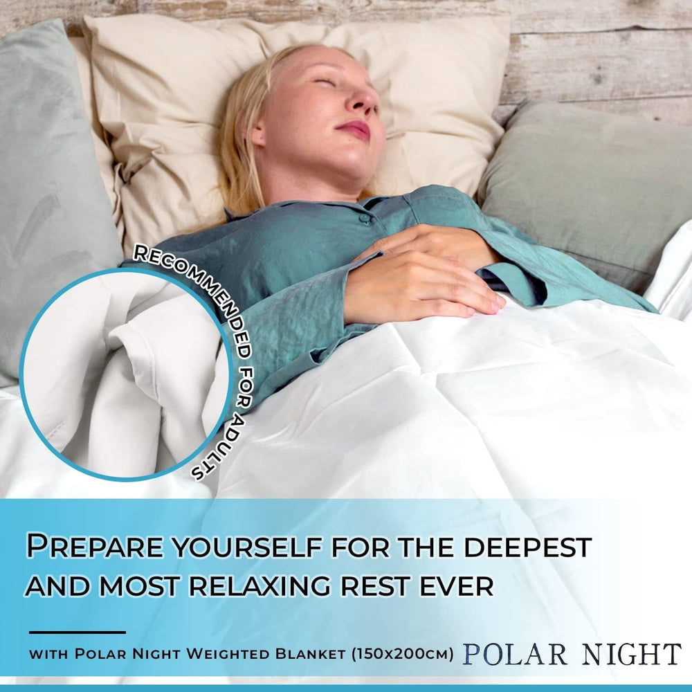 Manta lastrada para adultos 150 X 200 Cm, 7Kg - Manta lastrada para sueño profundo, manta pesada, manta terapéutica 100% algodón, manta relajante Edredón Oeko-Tex® 100 Camas y Mantas Estándar Polar Night