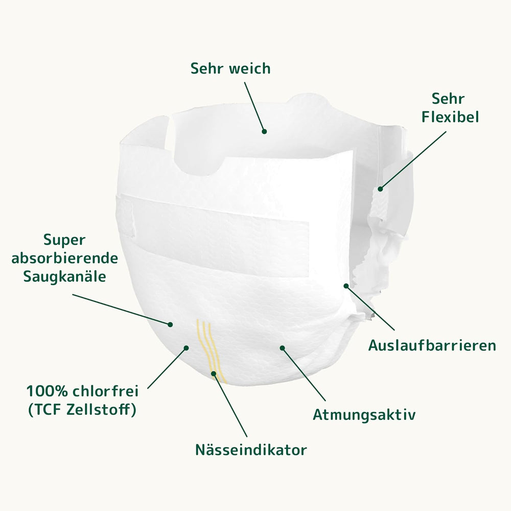 Pañales Bambo Nature para Bebé, Talla 0 (1-3 kg), 144 uds, Caja Mensual | Pañales Premium con protección mejorada contra fugas | Máxima comodidad y libertad para los recién nacidos | Pañales testados dermatológicamente