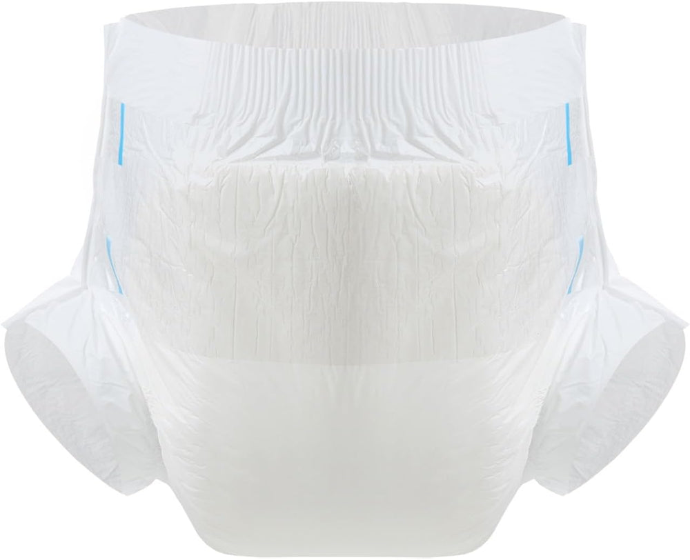 CutiePlusU Pañales para Adultos, Paquete de 10 Bragas Desechables para Incontinencia con Lazos para Mujeres y Hombres, Máxima Absorbencia Durante la Noche - Blanco (Tamaño Mediano 71-96cm)