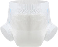 CutiePlusU Pañales para Adultos, Paquete de 10 Bragas Desechables para Incontinencia con Lazos para Mujeres y Hombres, Máxima Absorbencia Durante la Noche - Blanco (Tamaño Mediano 71-96cm)