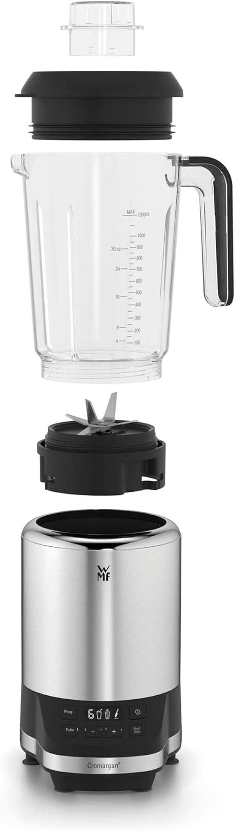 WMF Kult Pro Batidora multifunción Hochleistungsmixer, 30.000 U/Min, batidora, batidora de pie, función Ice-Crush, 4 mezcladores Inkl. Togo-Verschluss Cocina Tienda Naty