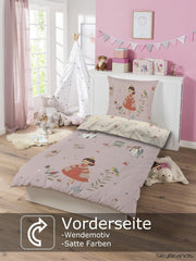 Skybrands Bettwäsche Prinzessin 135X200 [Mit Beutel] Einhorn Mädchen Bettwäsche Baumwolle 2 TLG. 1X Bettbezug 1X Kissenbezug Tienda Naty
