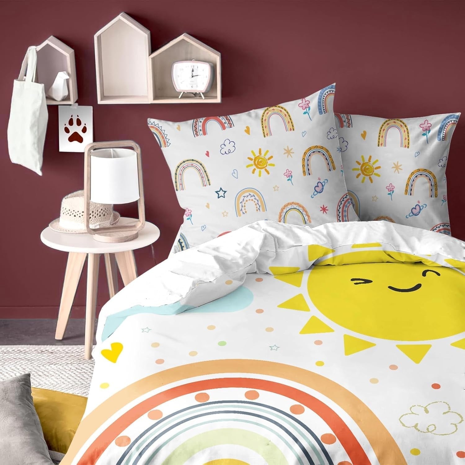 Ropa de cama infantil, Rainbow, microfibra Ropa de cama infantil Naty Shop Rainbow (Modelo 2) 135X200+80X80