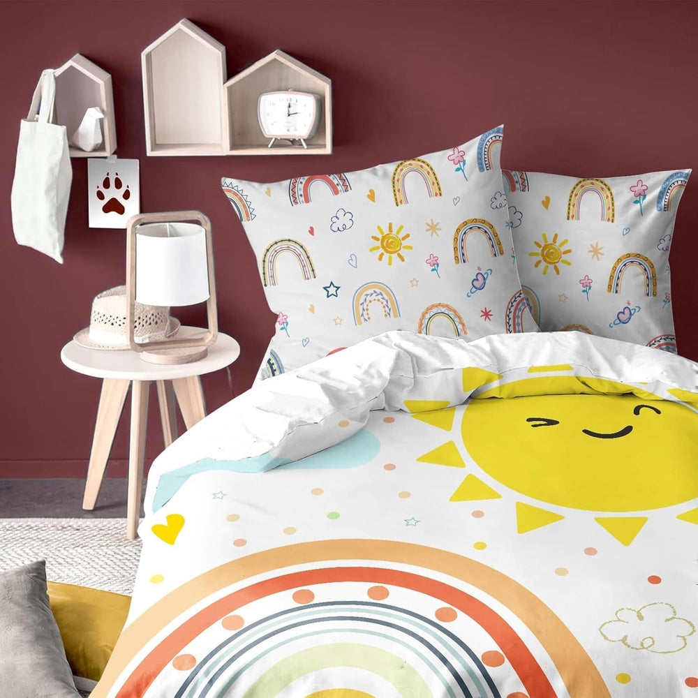 Ropa de cama infantil, Rainbow, microfibra Ropa de cama infantil Naty Shop Rainbow (Modelo 2) 135X200+80X80