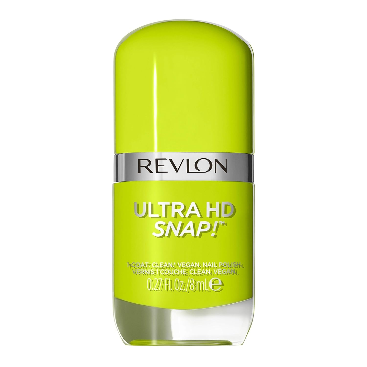 Revlon Ultra HD Snap Esmalte de uñas Fórmula vegana de larga duración Secado rápido Una capa Color de cobertura total (8 ml) Hot Stuff (007) Unisex